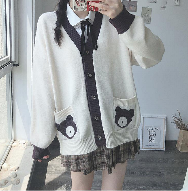JK Bear Sweater Cardigan SP15309