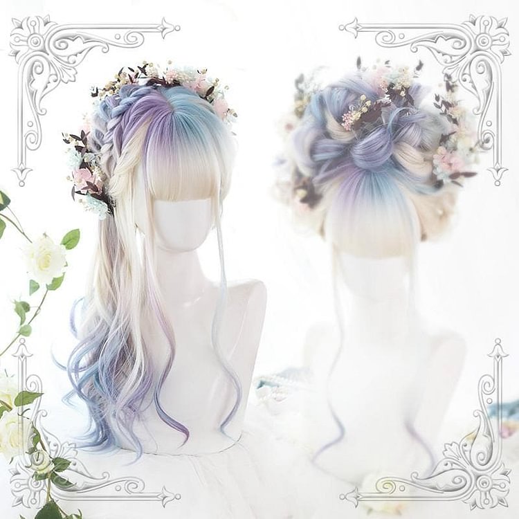 Gradient Mixed Color Lolita Long Curl Wig SP14542