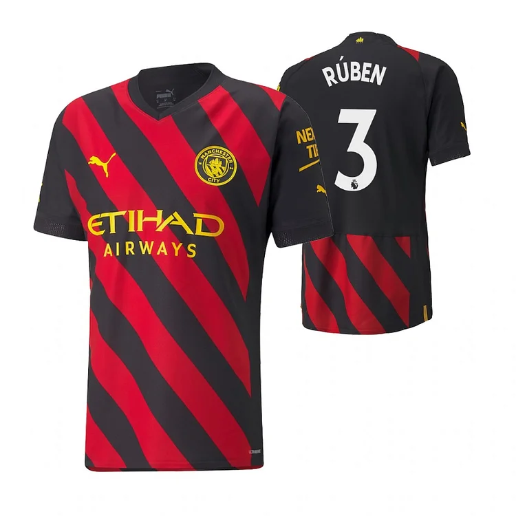 Manchester City Ruben Dias 3 Away Shirt Kit 2022-2023