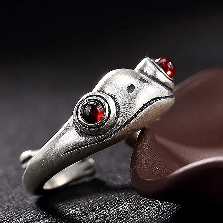 925 Silver Frog Open Ring