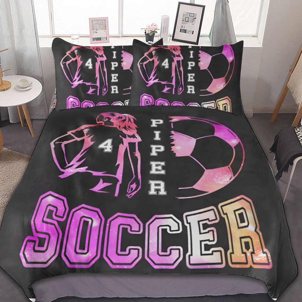 Personalized Soccer Bedding Set for Comfort & Unique BedKid26