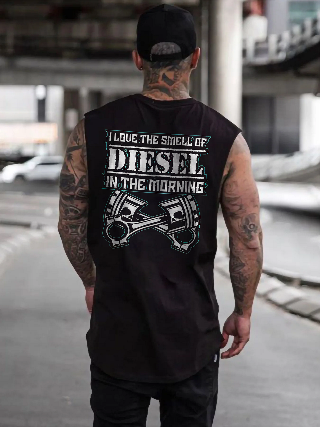 I Love Smell Of Diesel In The Morning Men's Tank - Devcarry