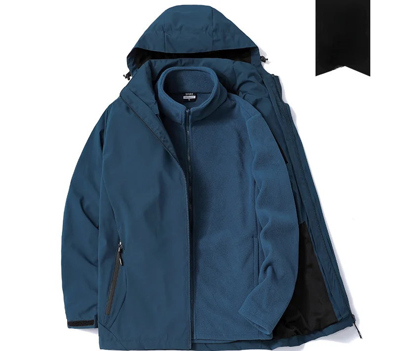 Multi-function Waterproof  Warm Detachable Punching Jacket