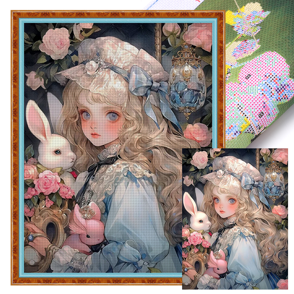 crossstitch  Rabbit Girl Crafts