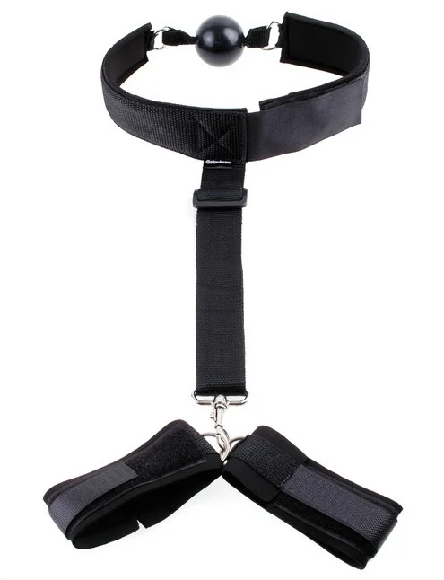 Adult Products Leather Black Traction Necklace