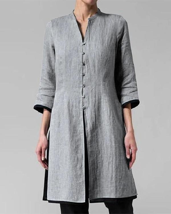 Casual 3/4 Sleeve V Neck Shirts & Tops