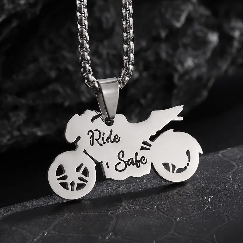 Silver Motorcycle Pendant Necklace - Devcarry