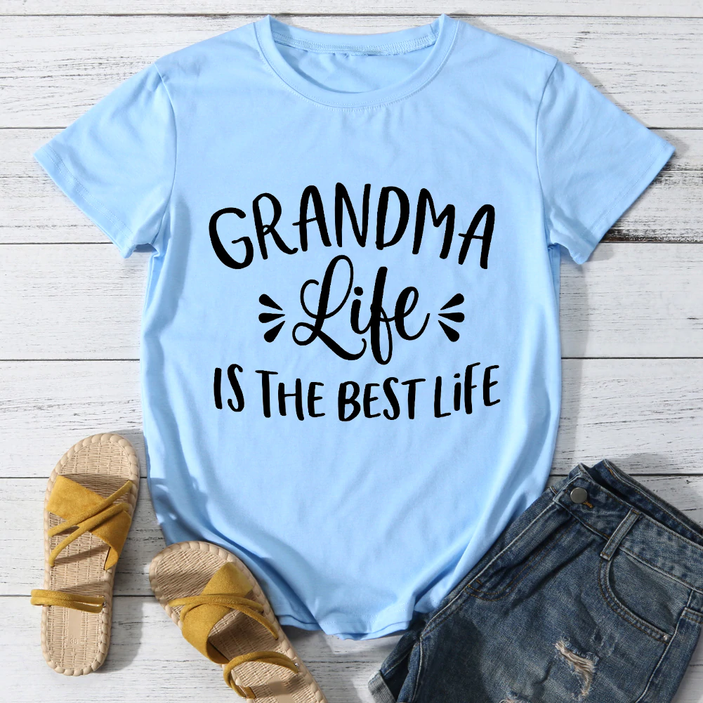 Grandma life is the best life T-shirt Tee -03258-Guru-buzz
