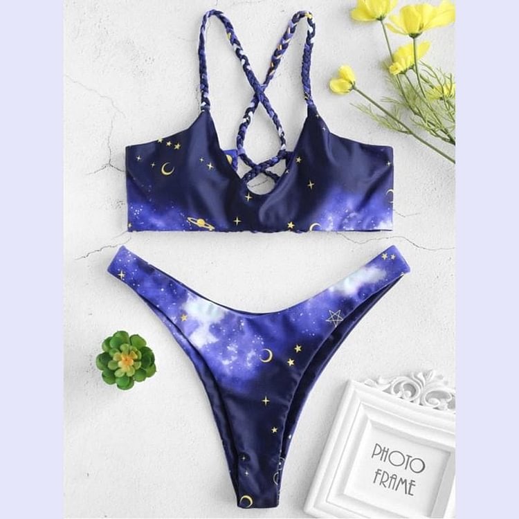 Galaxy Print Bikini Set SP13807