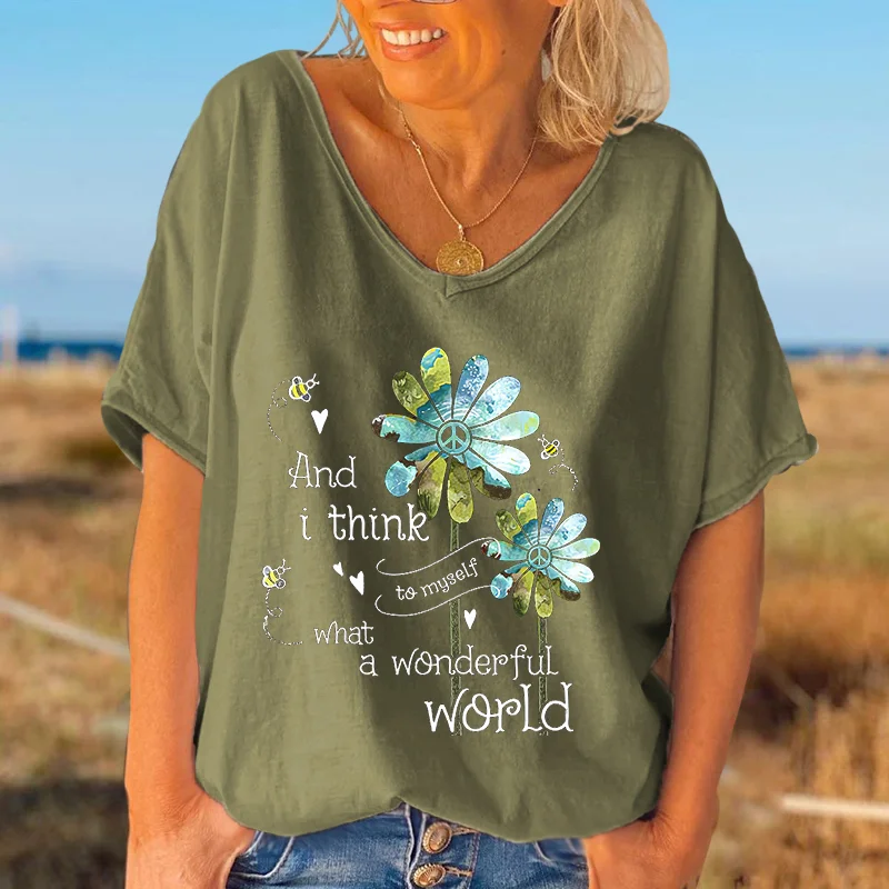 And I Think To Myself What A Wonderful World Daisy Tees