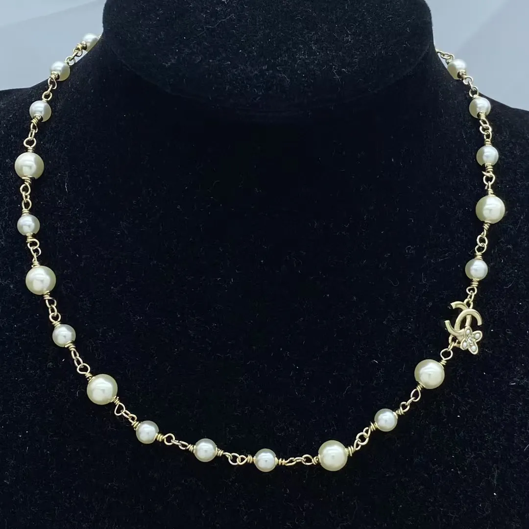 Chanel Pearl with Chain Necklace