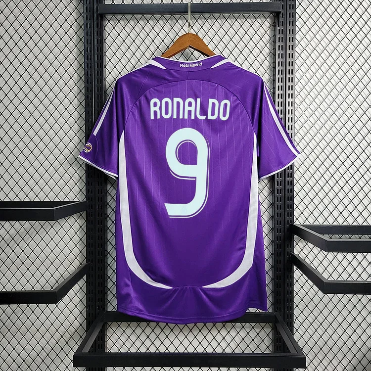 Retro 06-07 Real Madrid Purple RONALDO  Football jersey retro