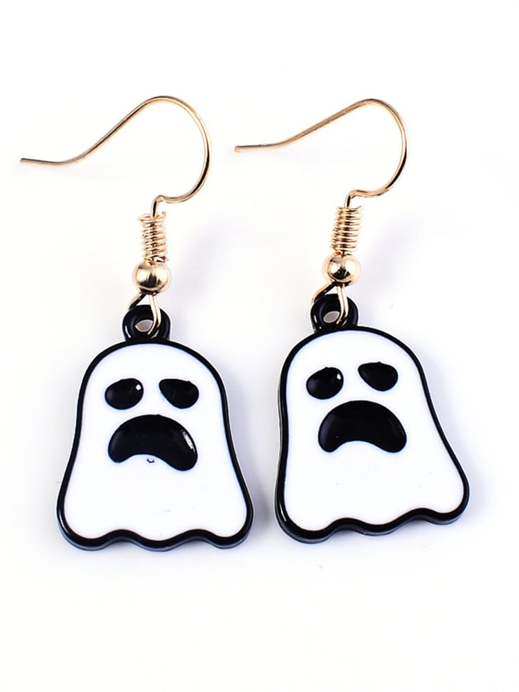 Halloween Magic Hat And Spooky Ghost Earring