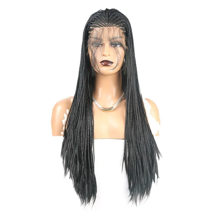 Mature Black Women Synthetic Wig Long Front Lace Wig -  Older In Fashion
