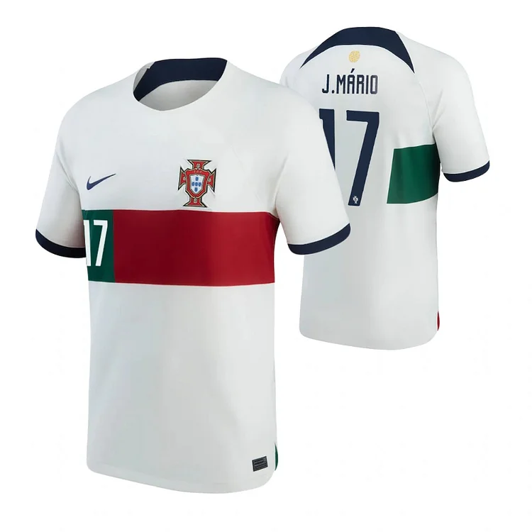 Portugal Joao Mario 17 Away Shirt Kit World Cup 2022