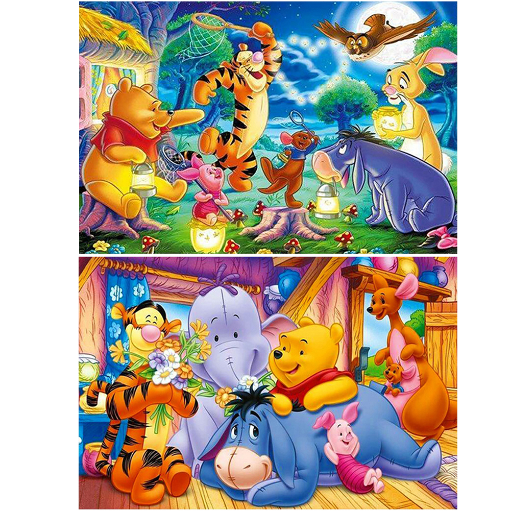 Disney Winnie The Pooh And Tigger 40*40CM(Canvas) Full Round Drill Diamond  Painting