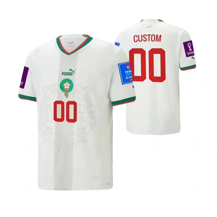 Morocco Away Shirt Kit World Cup 2022 ( Printing Your Name )