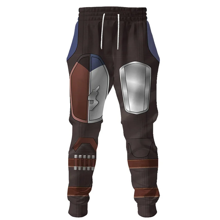 Mando Brown Long Pants Outfits Cosplay Costume Halloween Carnival Suit