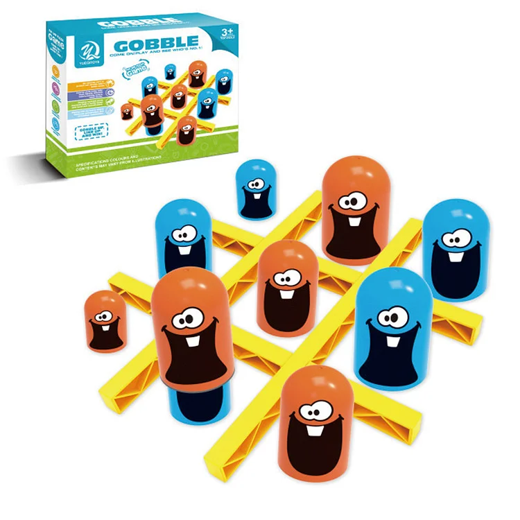 lewabov Gobblet Gobblers Board Game,New Tic Tac Toe Game,Indoor and Outdoor Toys,Family Games,Party Favors for Kids 4-8.