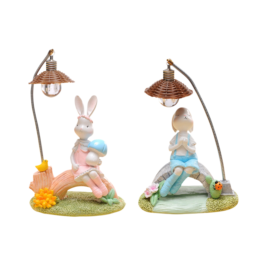 2pcs Garden Statue Rabbit Night Light Decorative Couple Bunny Figurine Lamp, 501 Original
2pcs Garden Statue Rabbit Night Light Decorative Couple Bunny Figurine Lamp, 501 Original