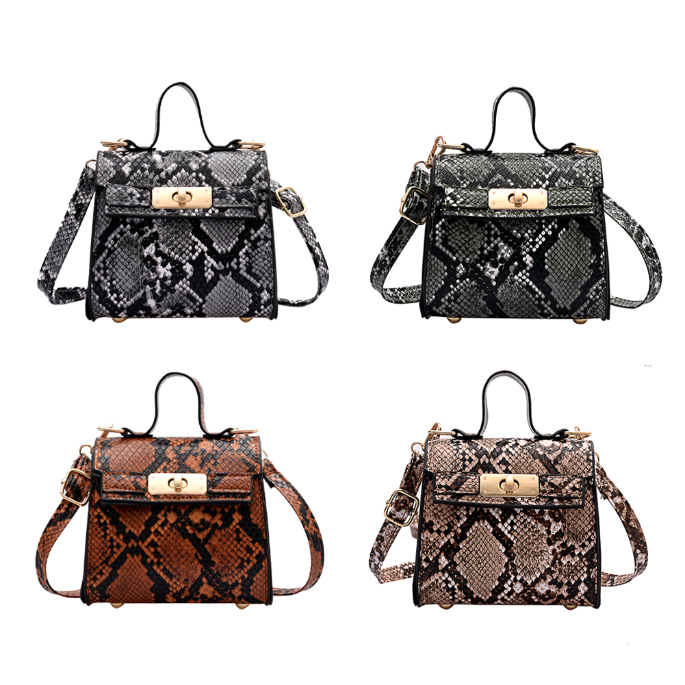 Retro Women Snake Pattern Mini Square Top-handle Handbag Flap Shoulder Bag, Black, 501 Original
Retro Women Snake Pattern Mini Square Top-handle Handbag Flap Shoulder Bag, Black, 501 Original