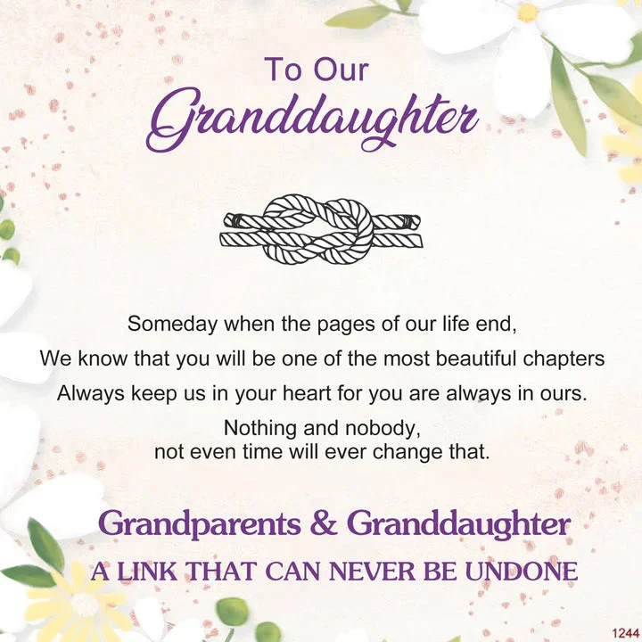 Gift Card-Grandparents and Granddaughter A Link That Can Never Be Undone