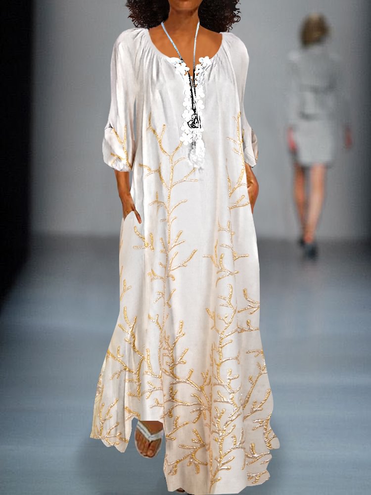Printed Casual Lace Dress P181437092