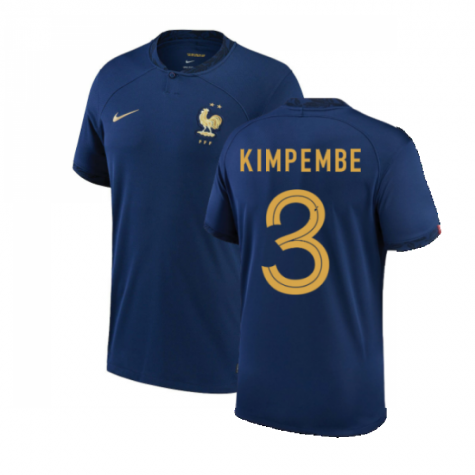 France Presnel Kimpembe 3 Home Shirt Kids & Junior Minikit World Cup 2022