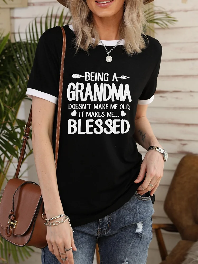 Bestdealfriday Short Sleeve O Neck Cotton Blend Shirts Tops