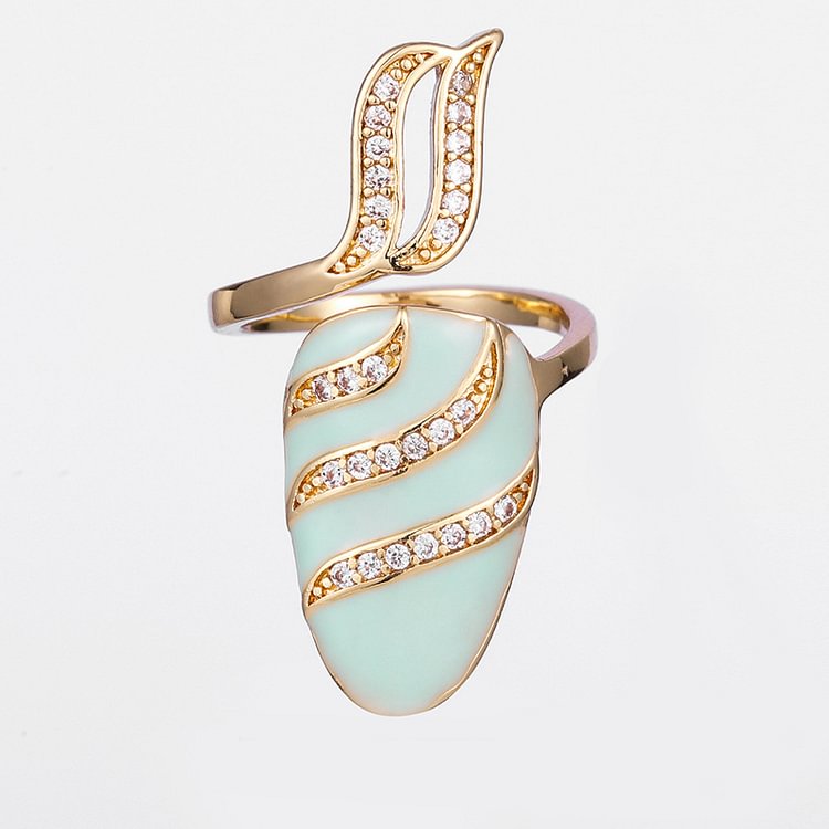 Zirconium Drop Nail Ring