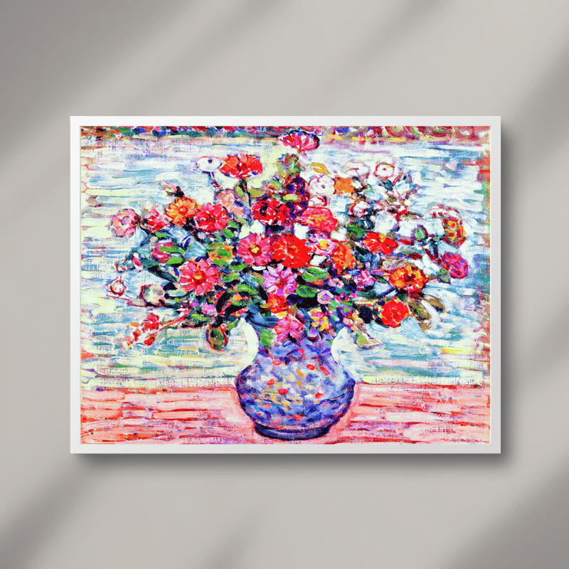 Paint By Numbers Zinnias in a Vase
