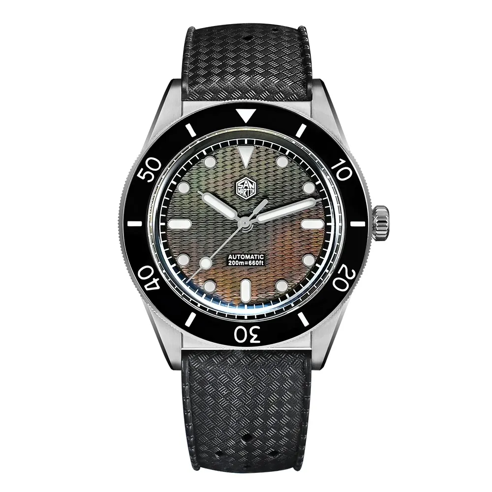 San Martin 39mm Guilloche MOP Dial Miyota 90S5 Automatic Mechanical Watch SN0151 San Martin Watch san martin watchSan Martin Watch