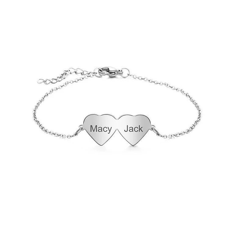 Customizable Name Heart Bracelet