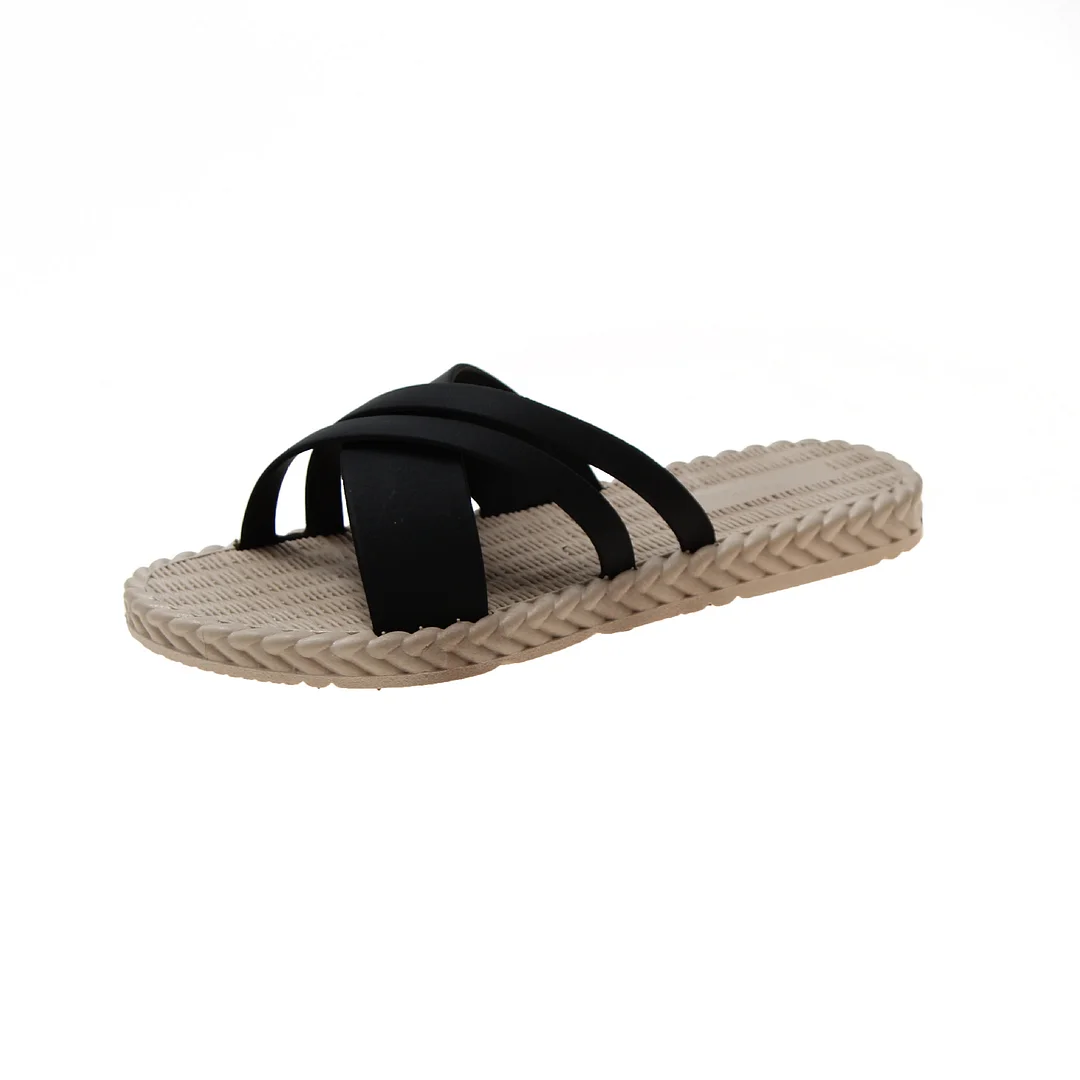 Cool travel beach one-word sandals ladies slippers