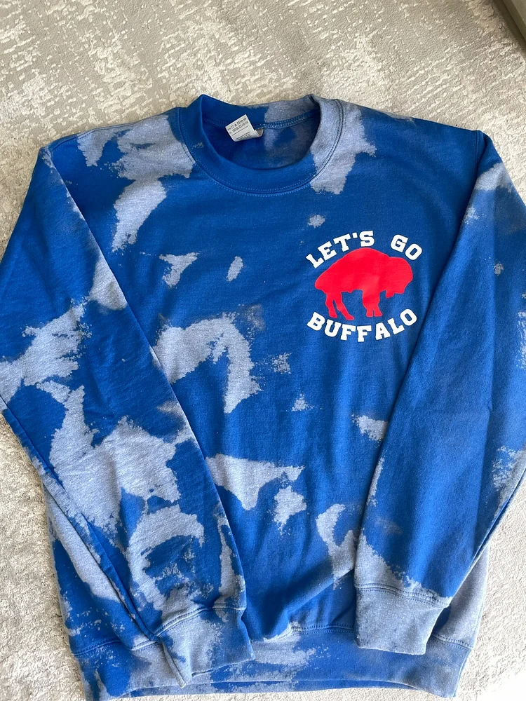 Lets Go Buffalo Tie Dye Sweatshirt