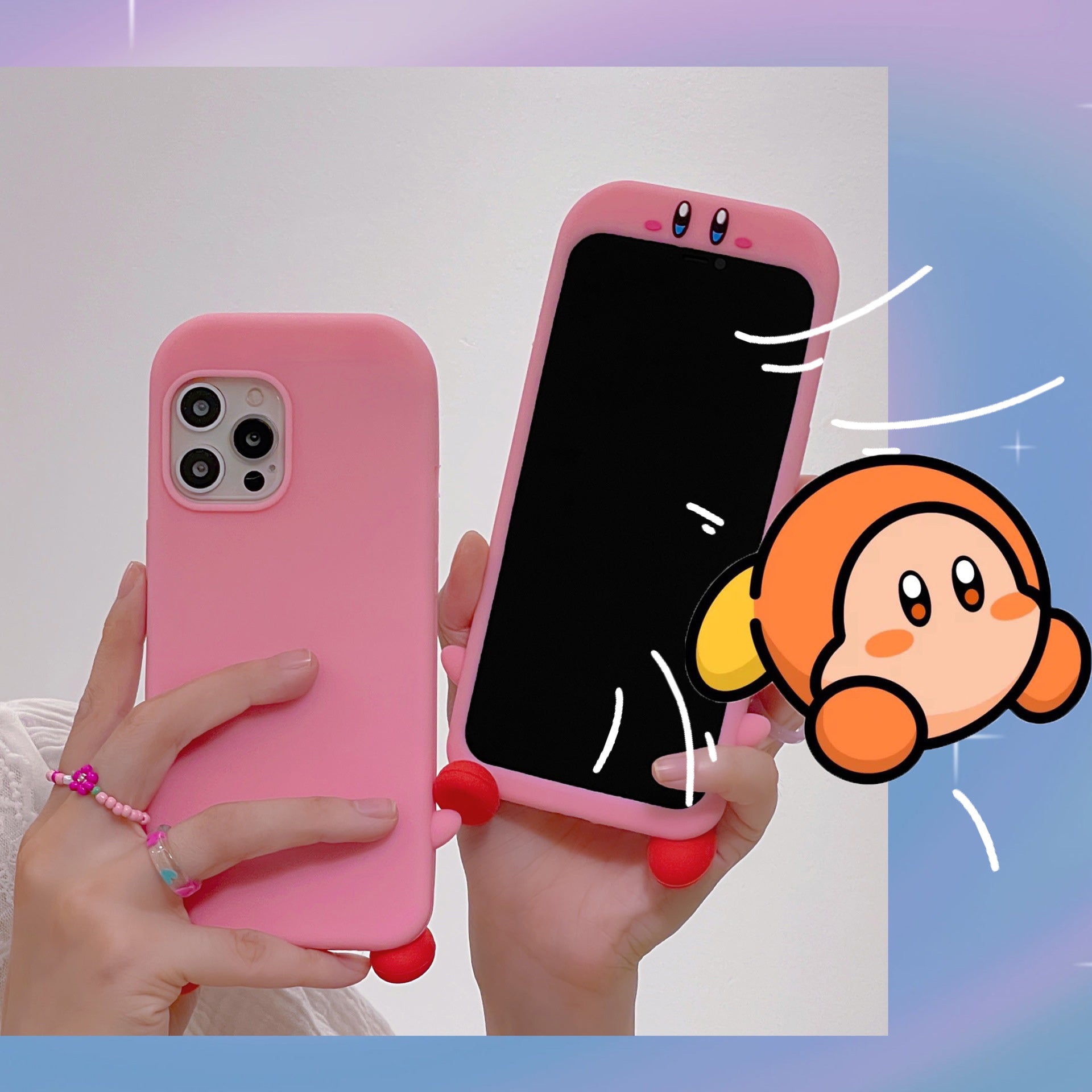 Cute Big Mouth Kirby Phone Case