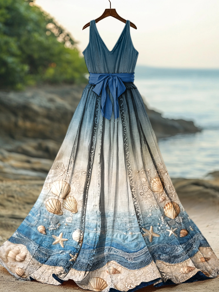 Sculpted Soft Denim Midi Dress (Deep Sea)