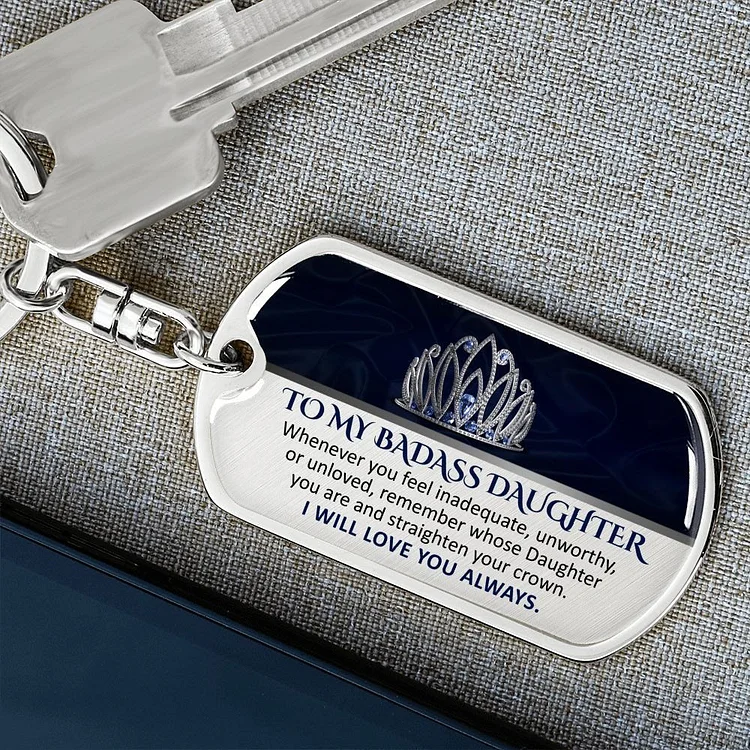 To My Son & Daughter & Granddaughter Keychain Stainless Steel Keychain "I Will Love You Always"
