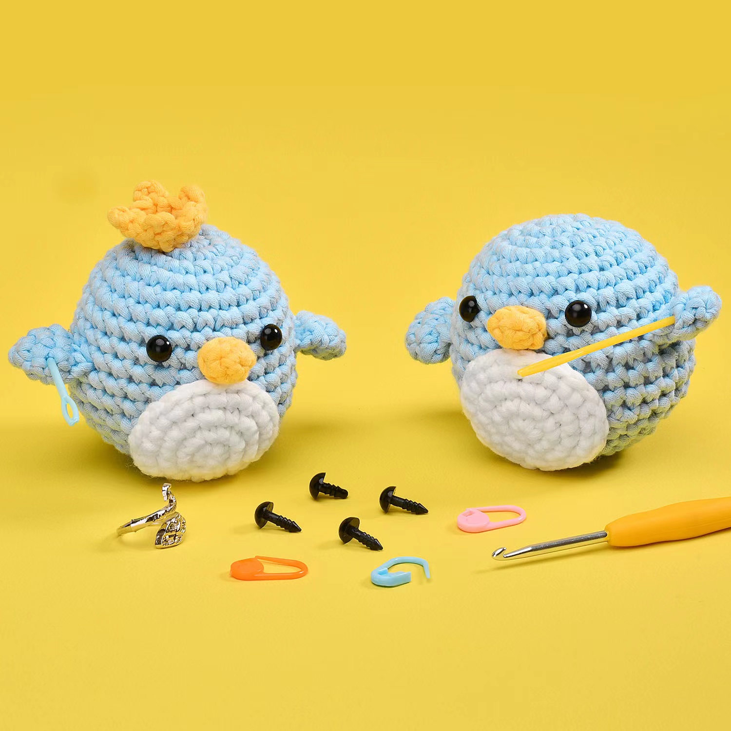 DIY Animal Crochet Kit For Beginners, Penguin Stuffed Toys Gift for Boys  Girls