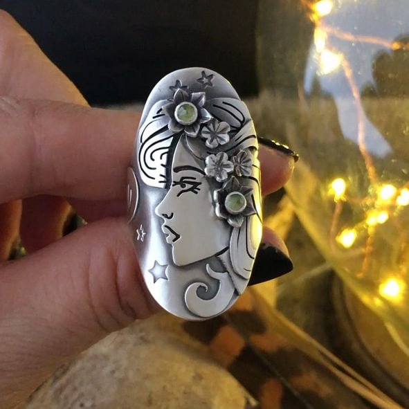 Punk Virgo Zodiac Ring