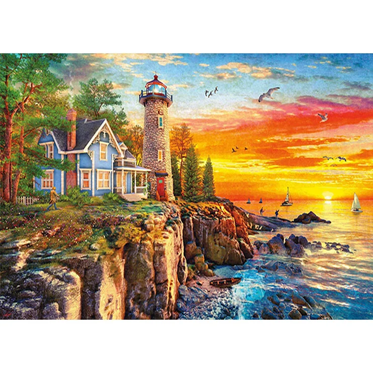 Lighthouse - Full Round - Diamond Painting(70*50cm)