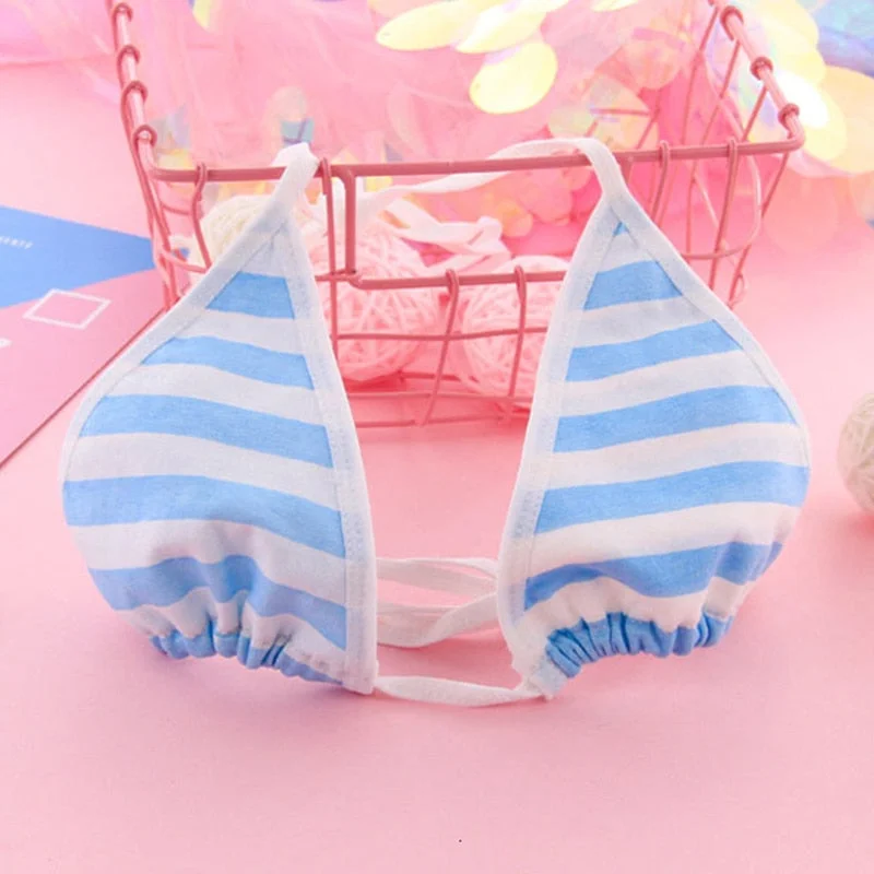 Ojbk Pcs Women Cute Sexy Lingerie Underwear Kawaii Blue Pink Striped