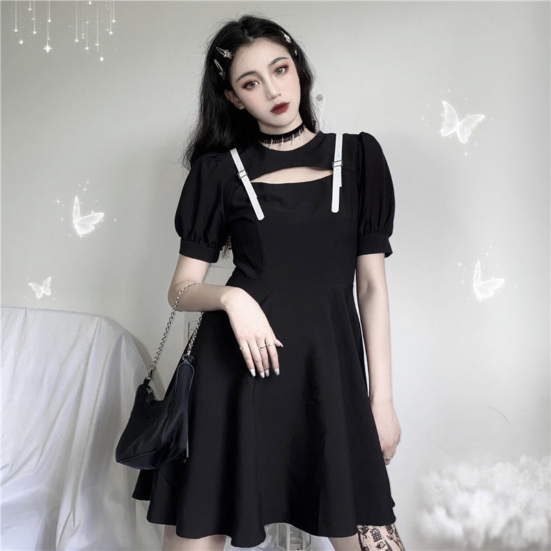 Gothic Hollow Out A-line Dress