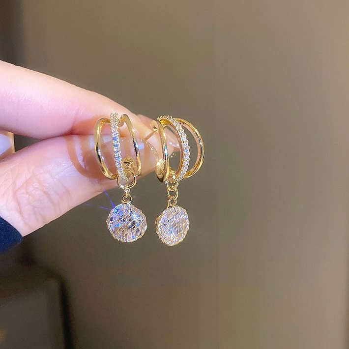 Fashion Diamond Crown Earrings