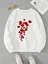 Women Fleece Cartoon Avocado Love 90s Trend Cute Clothing Fashion Pullovers Print Long Sleeve Clothes Female Graphic Sweatshirts