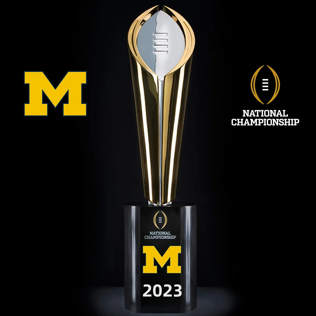 [NCAAF] 2023 Michigan Wolverines CFP National Championship Trophy Replica