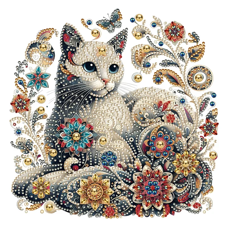 Cat - Partial Drill - Special Diamond Painting(30*30cm)