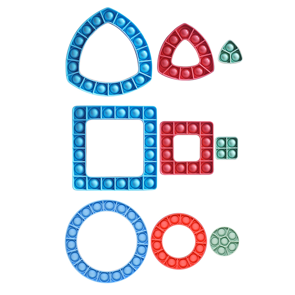3pcs Silicone Geometrical Shape Push Bubble Board Autism Kids Sensory Toy, Triangle, 501 Original
3pcs Silicone Geometrical Shape Push Bubble Board Autism Kids Sensory Toy, Triangle, 501 Original