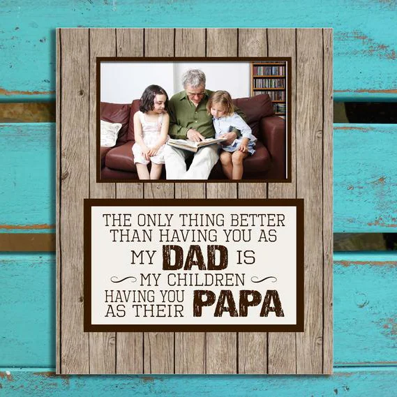 Personalized Wooden Photo Frame Gifts for Father
