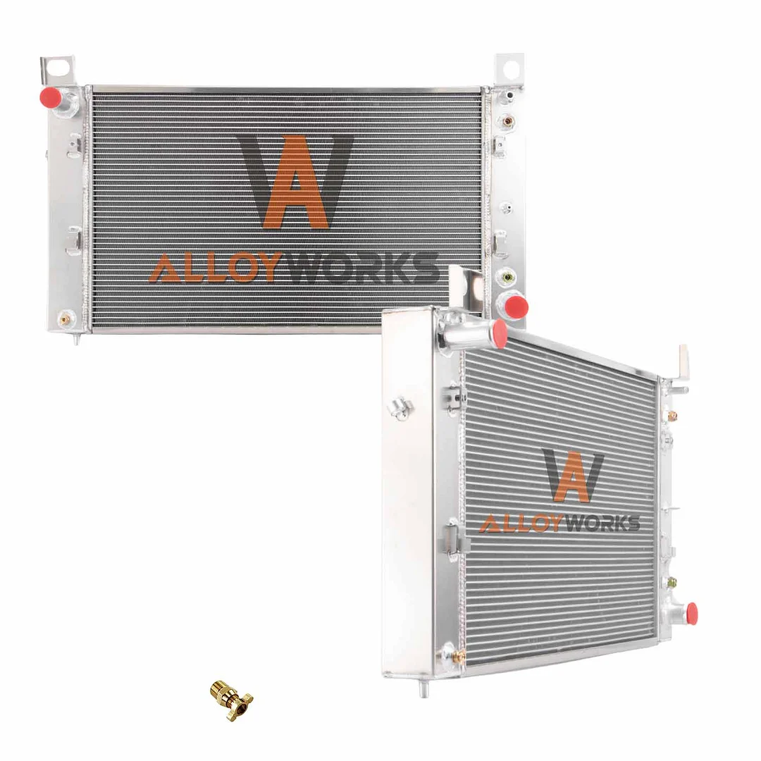 Alloyworks 1 Row Aluminum Radiator For 1999-2012 Chevy Silverado 1500 2500 Tahoe V8 4.8 5.3L 28"W